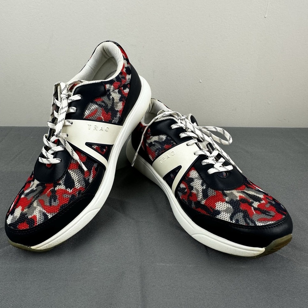 Traq By Alegria Qarma 2 Paintball Sneakers Women's 7 Lace Up Red White Blue‎